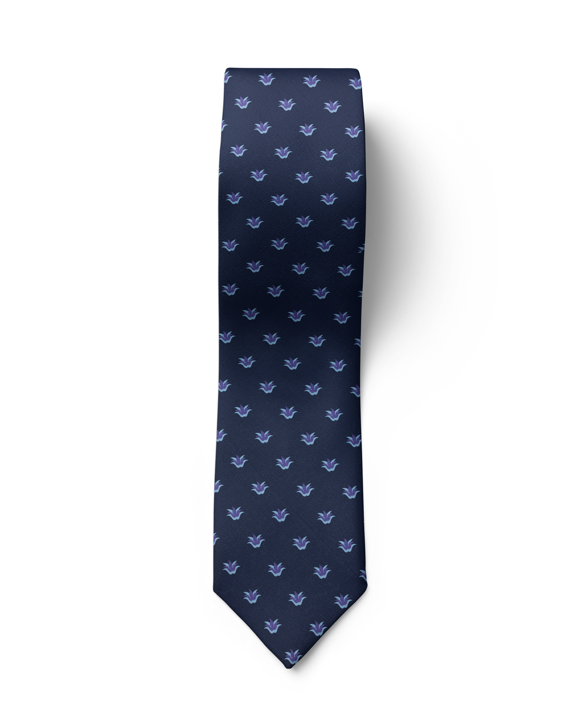 Bird of Paradise Silk Tie (Navy Blue)