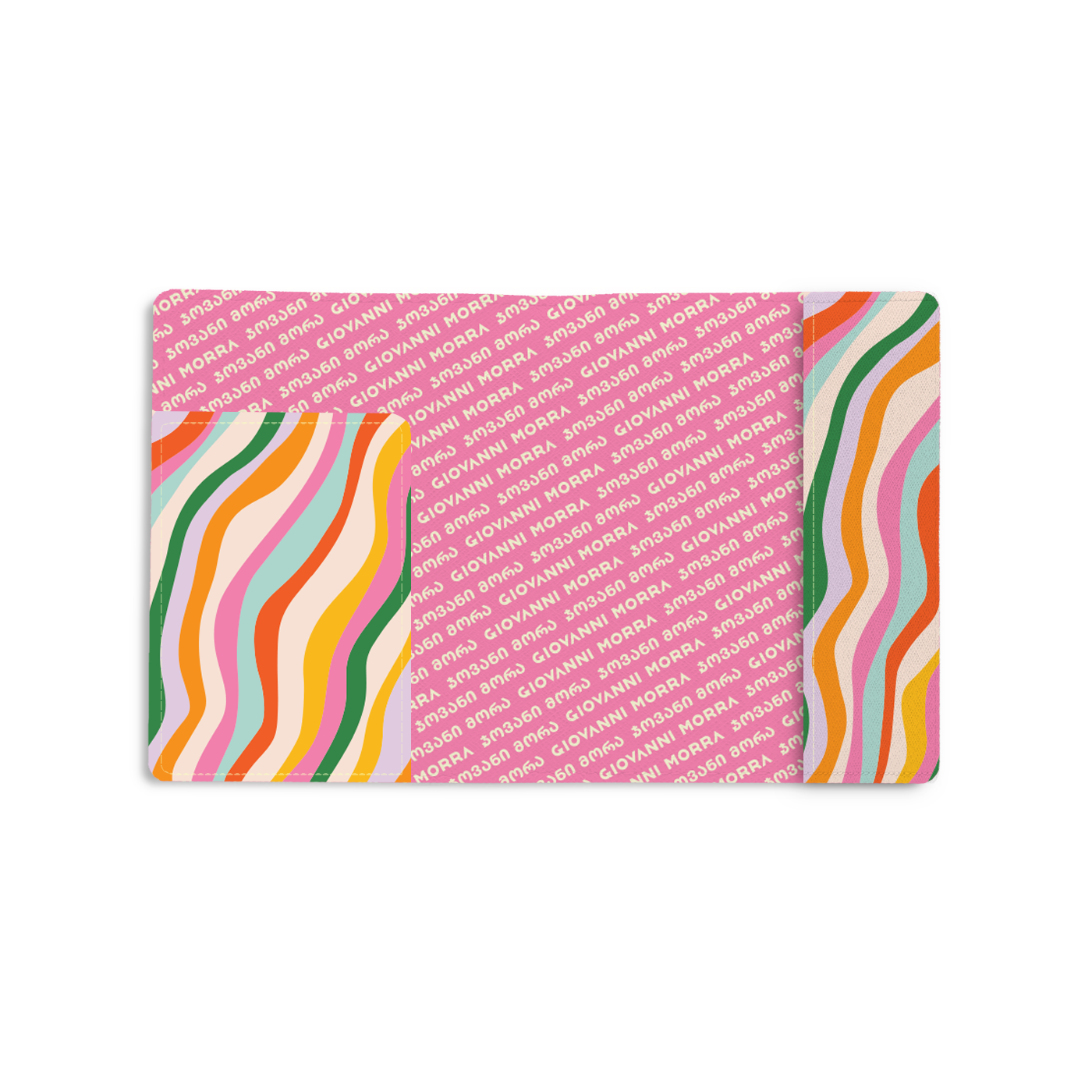 Waves Passport Cover (Pink)