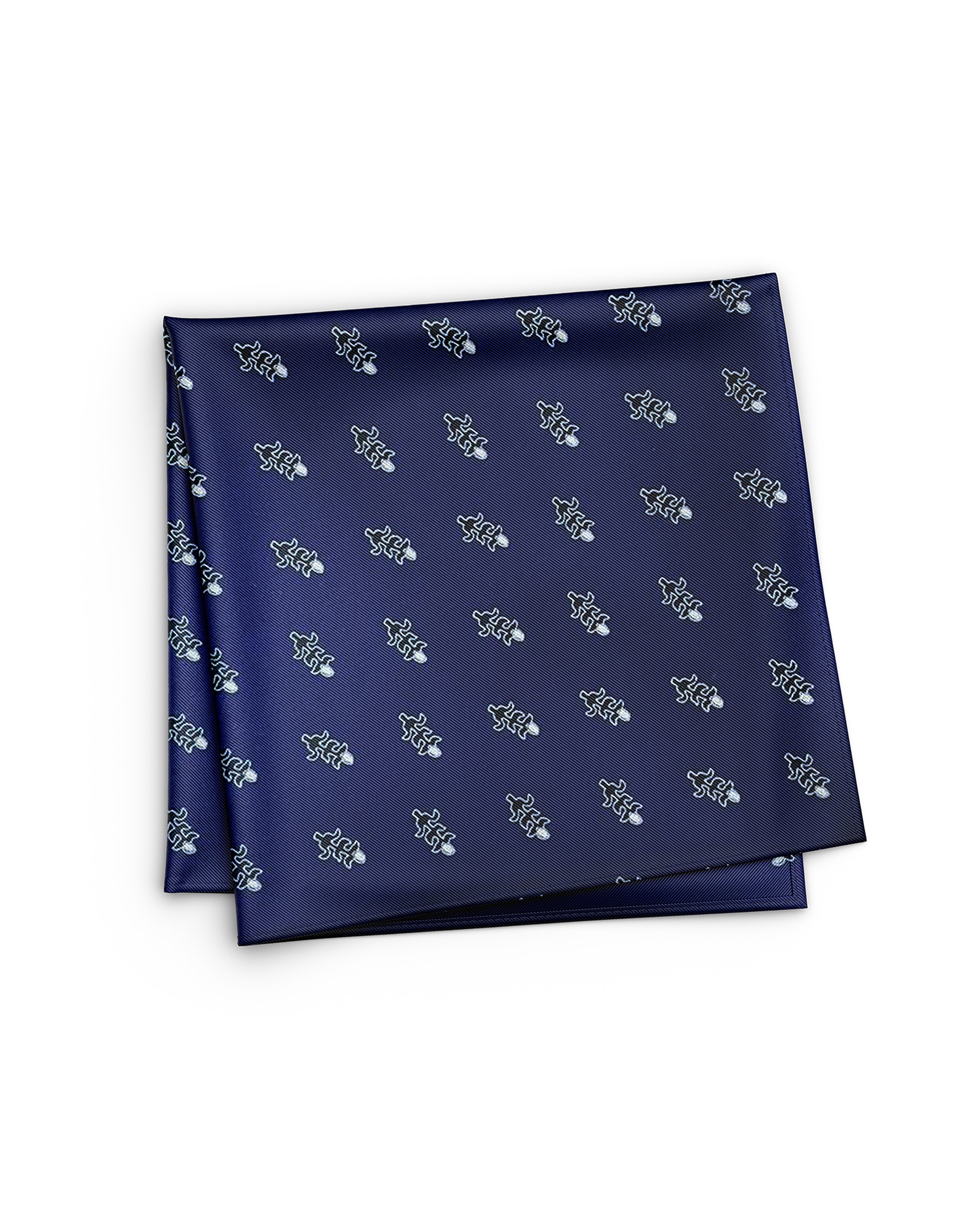 Tolige Silk Tie & Pocket Square Set (Navy Blue)